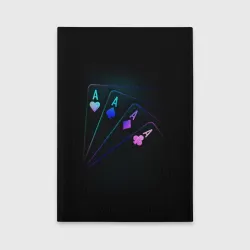 Обложка для автодокументов Неоновые карты neon