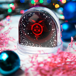 Игрушка Снежный шар Стальной алхимик красная эмблема - фото 2