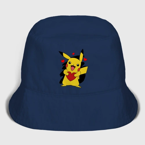 Мужская панама хлопок Пикачу и сердечко Pokenon Pikachu love