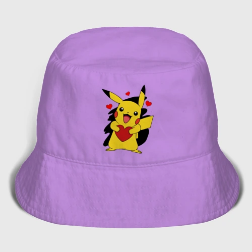 Мужская панама хлопок Пикачу и сердечко Pokenon Pikachu love