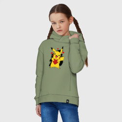 Детское худи Oversize хлопок Пикачу и сердечко Pokenon Pikachu love - фото 2
