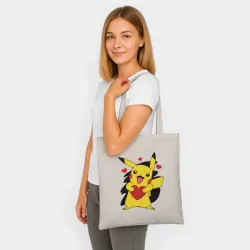 Шоппер BioNature Пикачу и сердечко Pokenon Pikachu love - фото 2