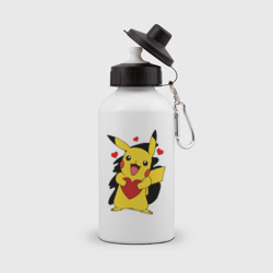 Бутылка спортивная Пикачу и сердечко Pokenon Pikachu love