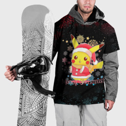 Накидка на куртку 3D Merry christmas Пикачу 2022 Покемоны