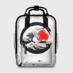 Женский рюкзак 3D Сакура, красное солнце Японии, Фудзияма
