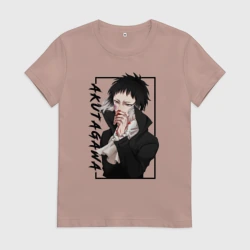 Женская футболка хлопок Рюноске Акутагава Великий из бродячих псов