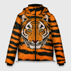 Мужская зимняя куртка 3D Тигр настоящий хищник