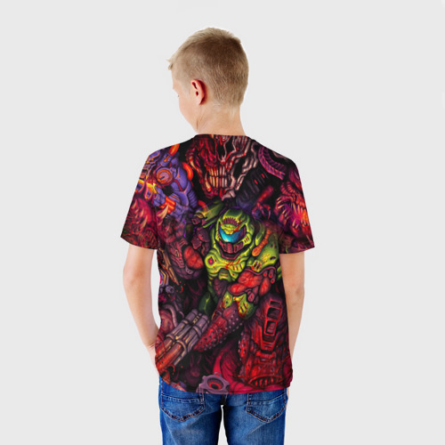 Детская футболка 3D Doom eternal палач рока Slayer, цвет 3D печать - фото 4