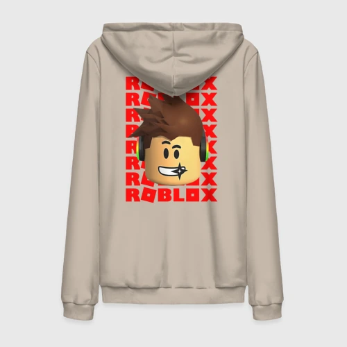 Мужская толстовка на молнии хлопок Roblox red logo Lego face