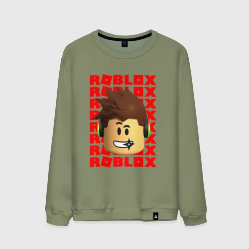 Мужской свитшот хлопок Roblox red logo Lego face