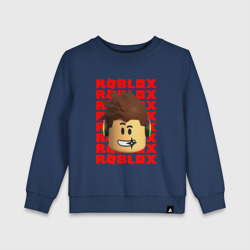 Детский свитшот хлопок Roblox red logo Lego face