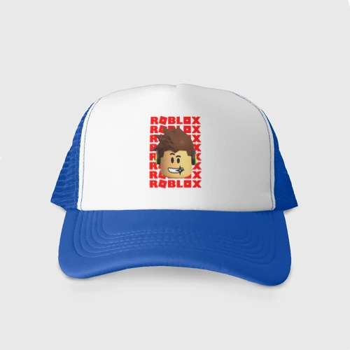 Кепка тракер с сеткой Roblox red logo Lego face