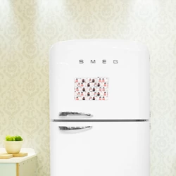 Магнитный плакат 3Х2 Новогодние котики ёлочки паттерн - фото 2