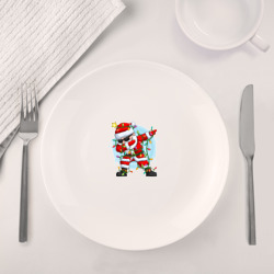 Набор: тарелка + кружка Dab Santa Claus в герлянде - фото 2
