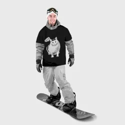 Накидка на куртку 3D Кот Бендер мем