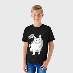 Детская футболка 3D Кот Бендер мем - фото 2