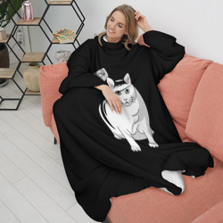 Плед с рукавами Кот Бендер мем - фото 2