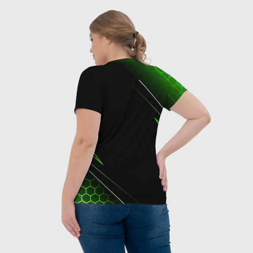 Женская футболка 3D Skoda sport Шкода спорт линии lines, цвет 3D печать - фото 7