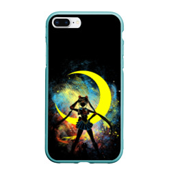 Чехол для iPhone 7Plus/8 Plus матовый Sailormoon Сейлормун на фоне звезд