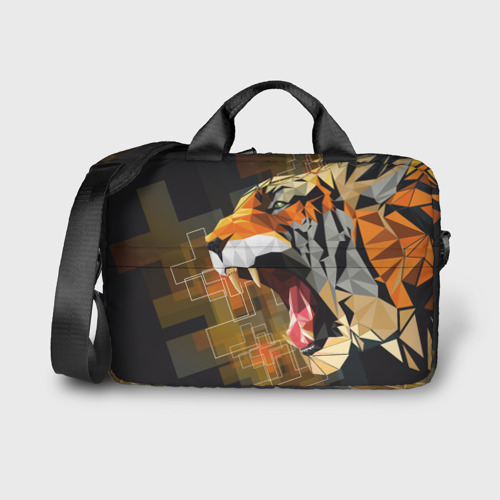 Сумка для ноутбука 3D Тигр в гневе, цвет 3D печать
