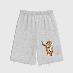 Женские шорты oversize футер хлопок Властный хозяин джунглей