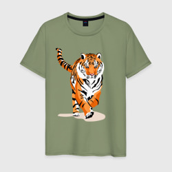 Мужская футболка хлопок Властный хозяин джунглей