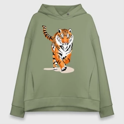 Женское худи Oversize хлопок Властный хозяин джунглей