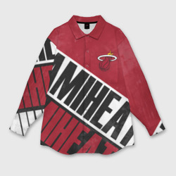 Женская рубашка oversize 3D Майами Хит Miami Heat