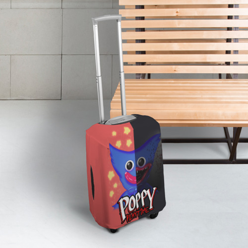 Чехол для чемодана 3D Poppy Playtime game две стороны Хагги Вагги, цвет 3D печать - фото 3