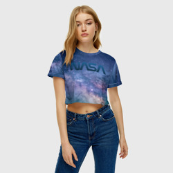 Женская футболка Crop-top 3D NASA cosmos - фото 2