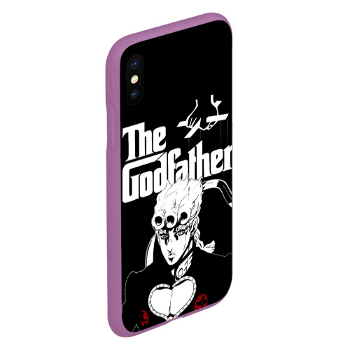 Чехол для iPhone XS Max матовый Джорно Джованна Крестный отец JoJo, цвет фиолетовый - фото 3