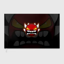 Флаг 3D Geometry Dash purple demon face