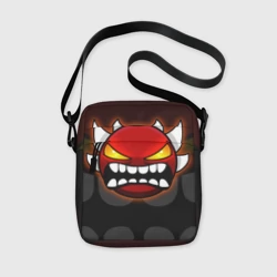 Сумка через плечо 3D Geometry Dash purple demon face