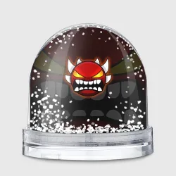Игрушка Снежный шар Geometry Dash purple demon face
