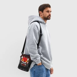 Сумка через плечо 3D Geometry Dash purple demon face - фото 2