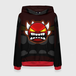 Женская толстовка 3D Geometry Dash purple demon face