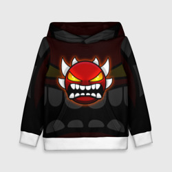 Детская толстовка 3D Geometry Dash purple demon face