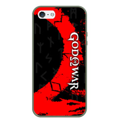 Чехол для iPhone 5/5S матовый God of war символ Кратоса