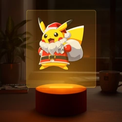 Светильник-ночник Новогодний Пикачу Санта Клаус - фото 2