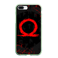 Чехол для iPhone 7Plus/8 Plus матовый God of war Cratos logo