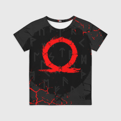 Детская футболка 3D God of war Cratos logo