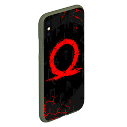 Чехол для iPhone XS Max матовый God of war Cratos logo - фото 2