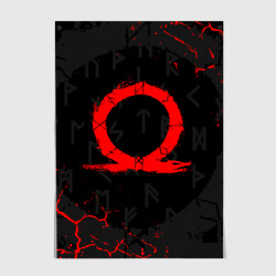 Постер God of war Cratos logo