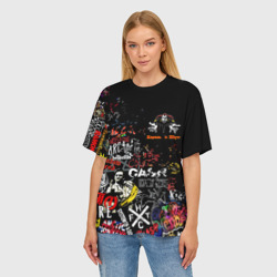 Женская футболка oversize 3D Король и Шут лого рок групп - фото 2