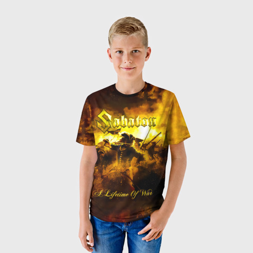 Детская футболка 3D A Lifetime of War - Sabaton, цвет 3D печать - фото 3