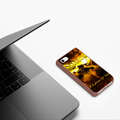 Чехол для iPhone 5/5S матовый A Lifetime of War - Sabaton, цвет коричневый - фото 5