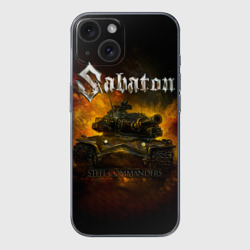 Чехол для iPhone 15 силиконовый с защитой камеры Sabaton - Steel Commanders