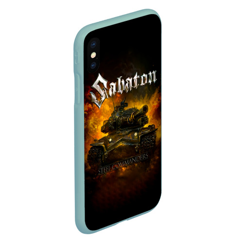 Чехол для iPhone XS Max матовый Sabaton - Steel Commanders, цвет мятный - фото 3