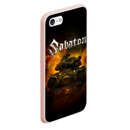 Чехол для iPhone 5/5S матовый Sabaton - Steel Commanders, цвет светло-розовый - фото 3