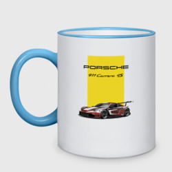 Кружка двухцветная Porsche Carrera 4S motorsport